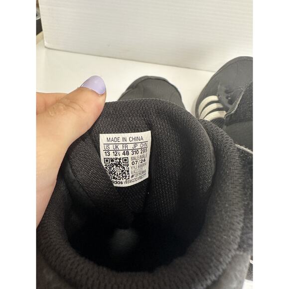 ADIDAS-MEN'S WRESTLING SHOES-BLACK/WHITE-HVC 2- SIZE 13 - Picture 7 of 7